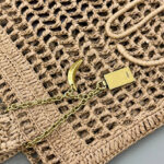 Chloe Summer Banana Tote Bag In Raffia